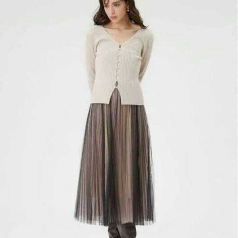 FRAYI.D Frey ID couture pleated skirt combined ri… - image 3