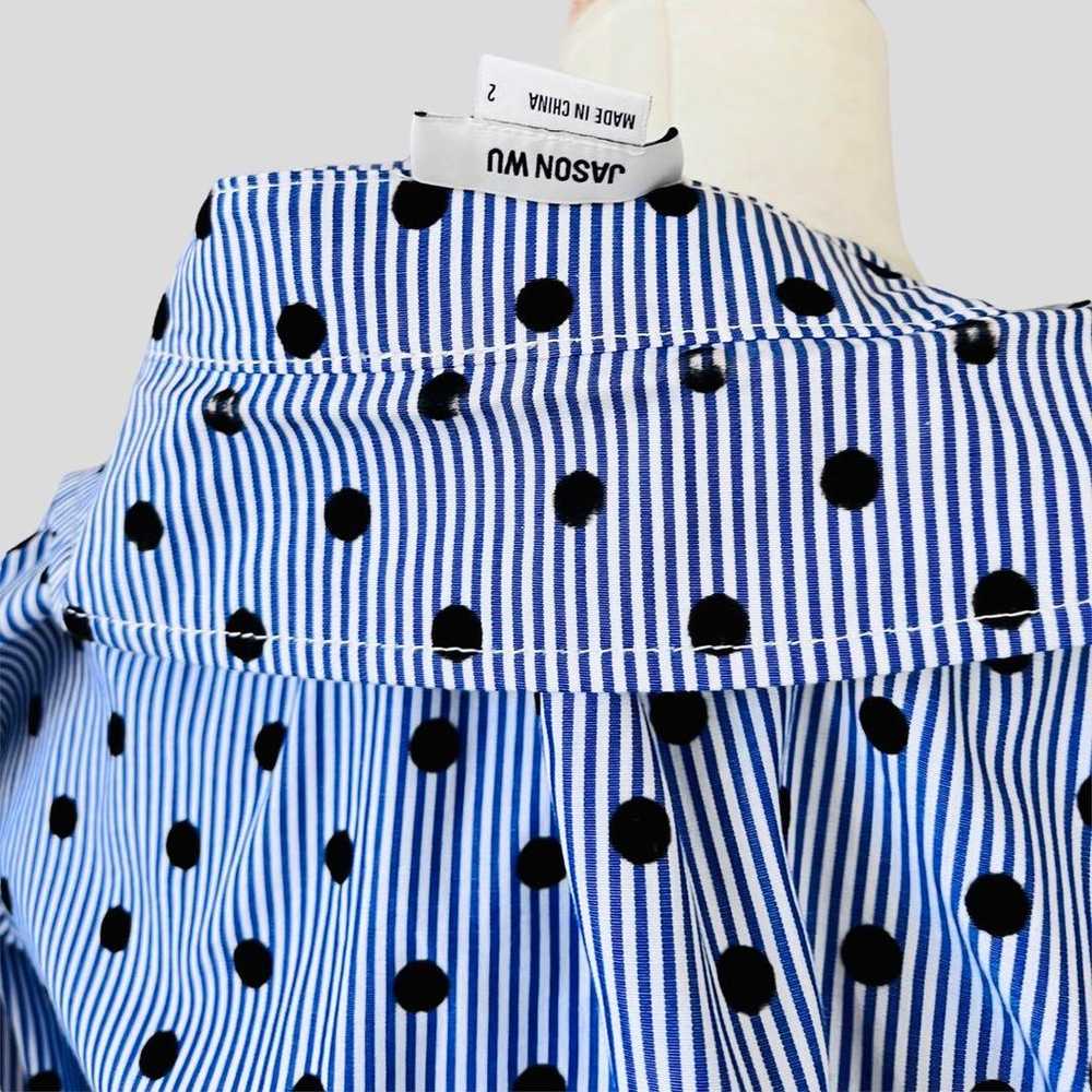 JASON WU Striped & Polka Dot Shirt Dress US2 Cott… - image 12