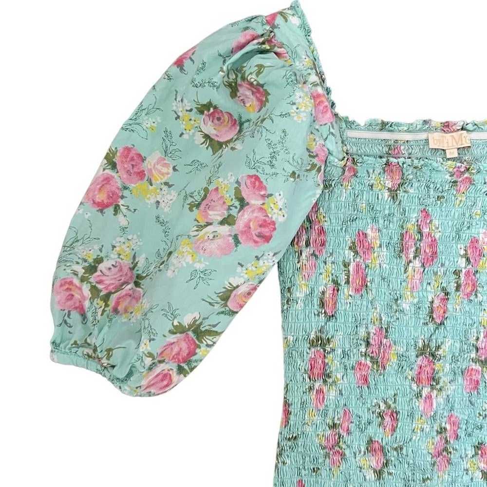 BYTIMODropped Waist Camelia Shirred Floral-print … - image 9