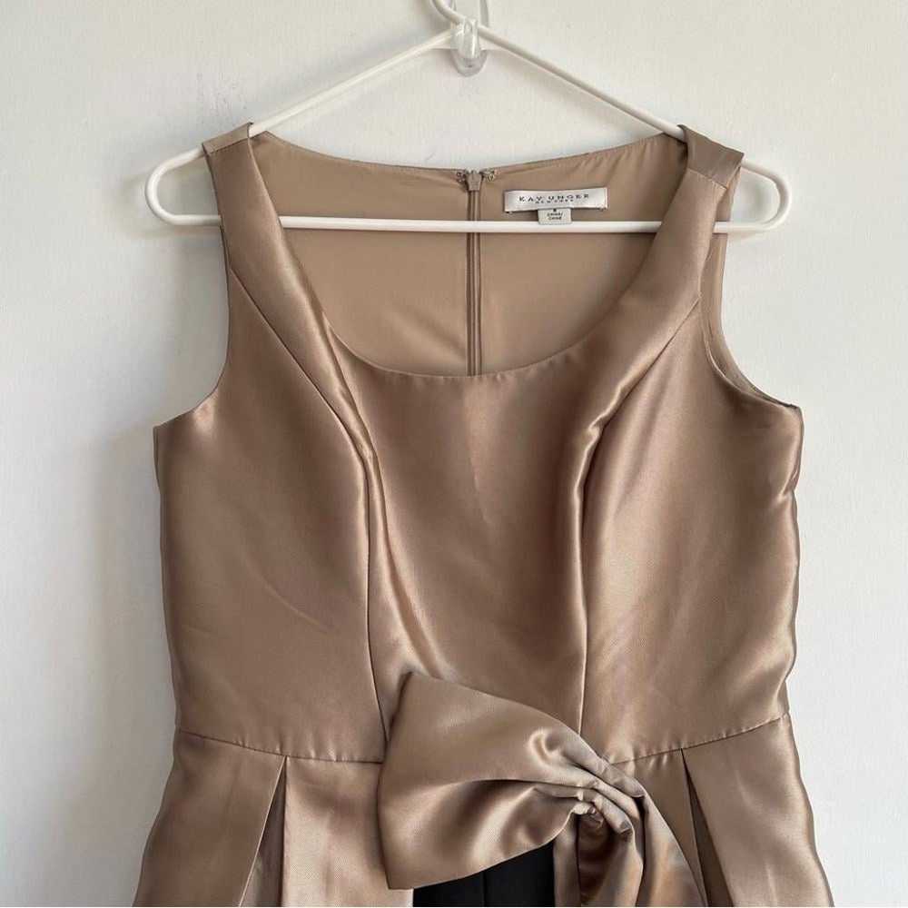 Kay Unger Sophie Jumpsuit Light Gold Dress Black … - image 5