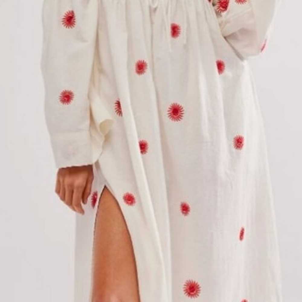 Free people embroidered sun Emory midi dress - image 6