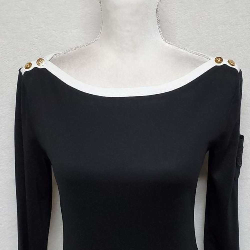 Retro 90s/Y2K Lauren Ralph Lauren Black Boatneck … - image 3