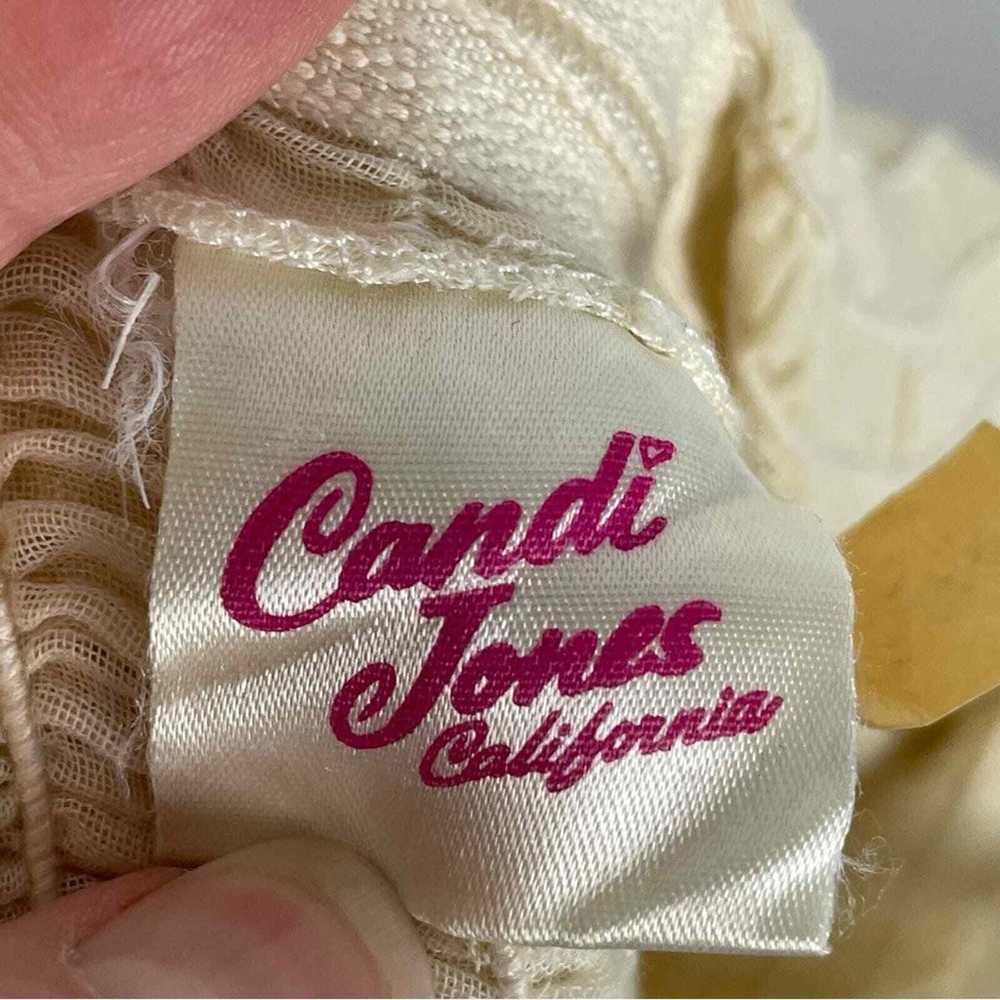 Vintage 70s Candi Jones California cream lace max… - image 10