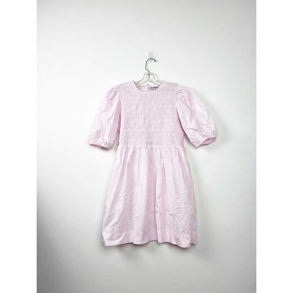 Ganni Organic Cotton-Poplin Mini Smock Dress 36 - image 3