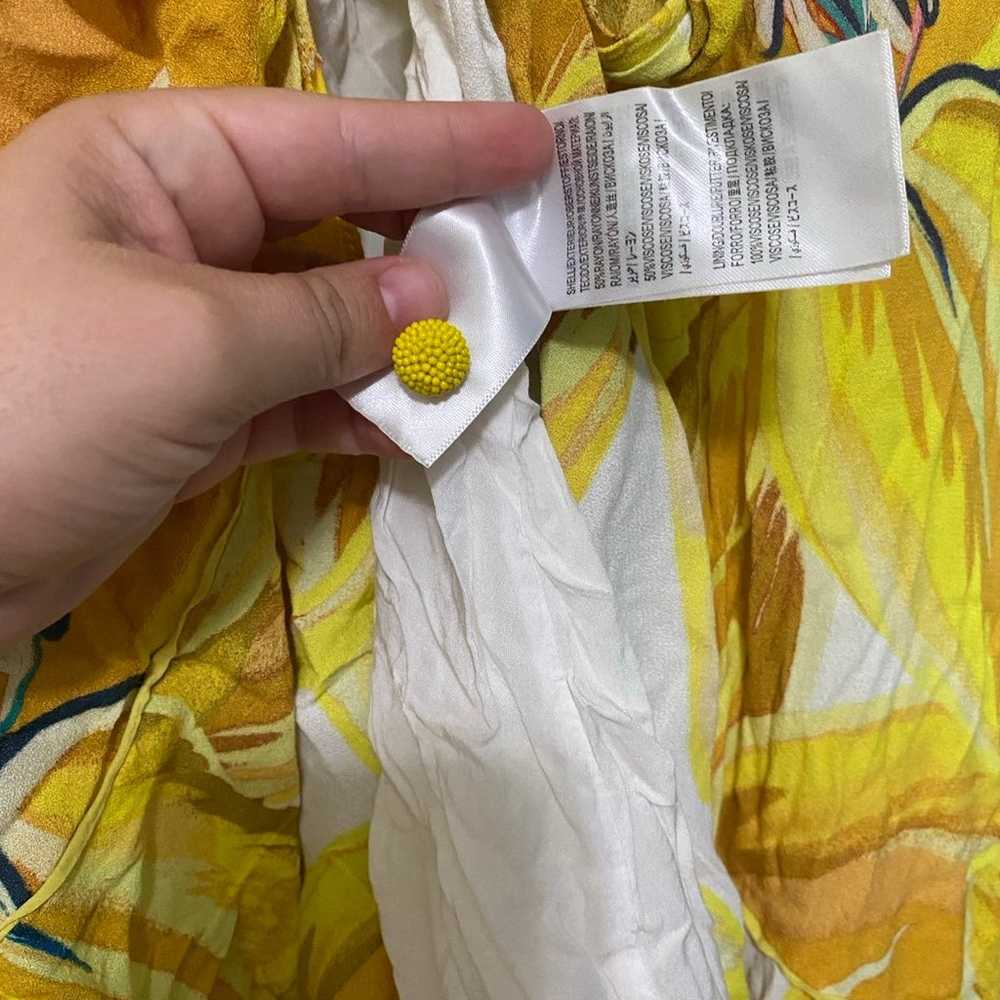 FARM RIO White and Yellow Azalea wrap dress size … - image 9