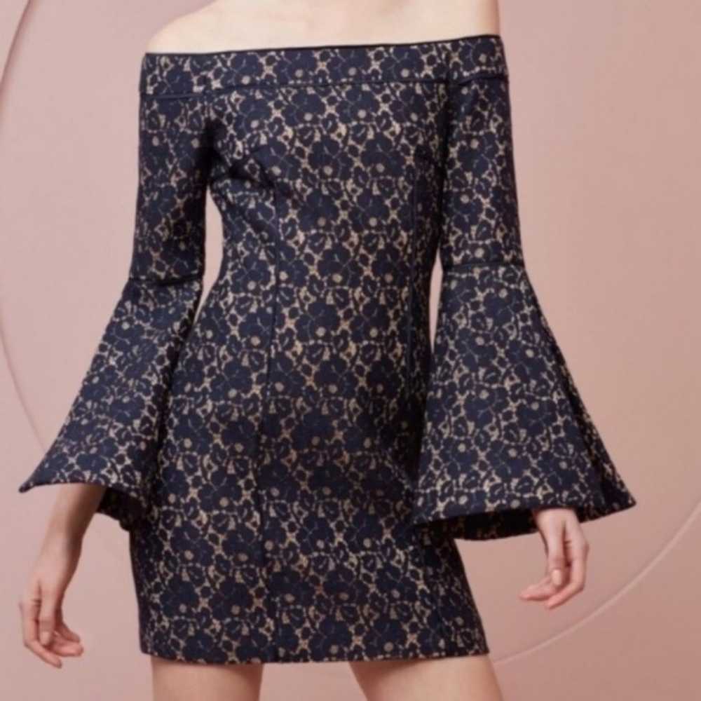 $259 NEW KEEPSAKE Too Soon Navy Blue Lace Flare B… - image 8