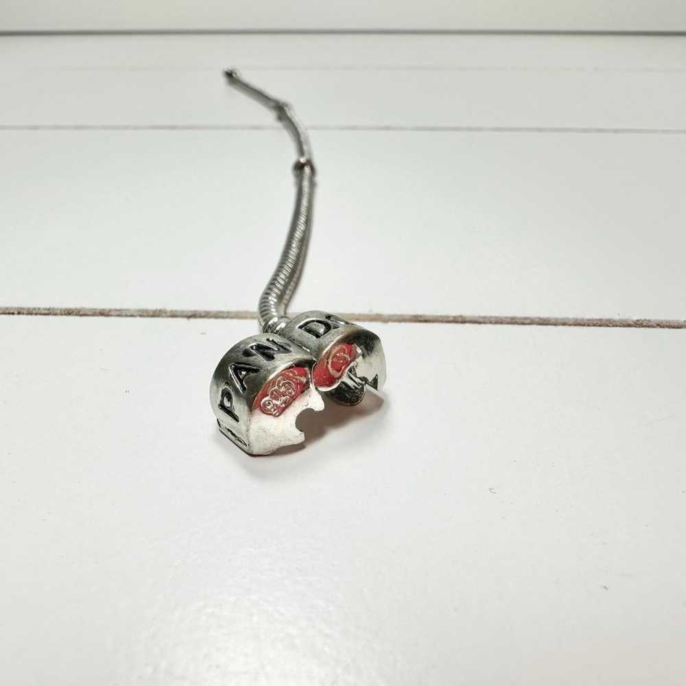 Vintage PANDORA Moments 925 Silver Snake Chain Ch… - image 3