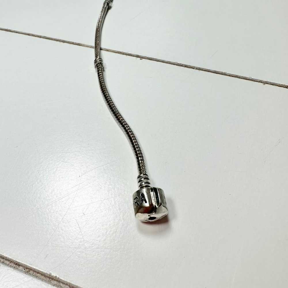 Vintage PANDORA Moments 925 Silver Snake Chain Ch… - image 8