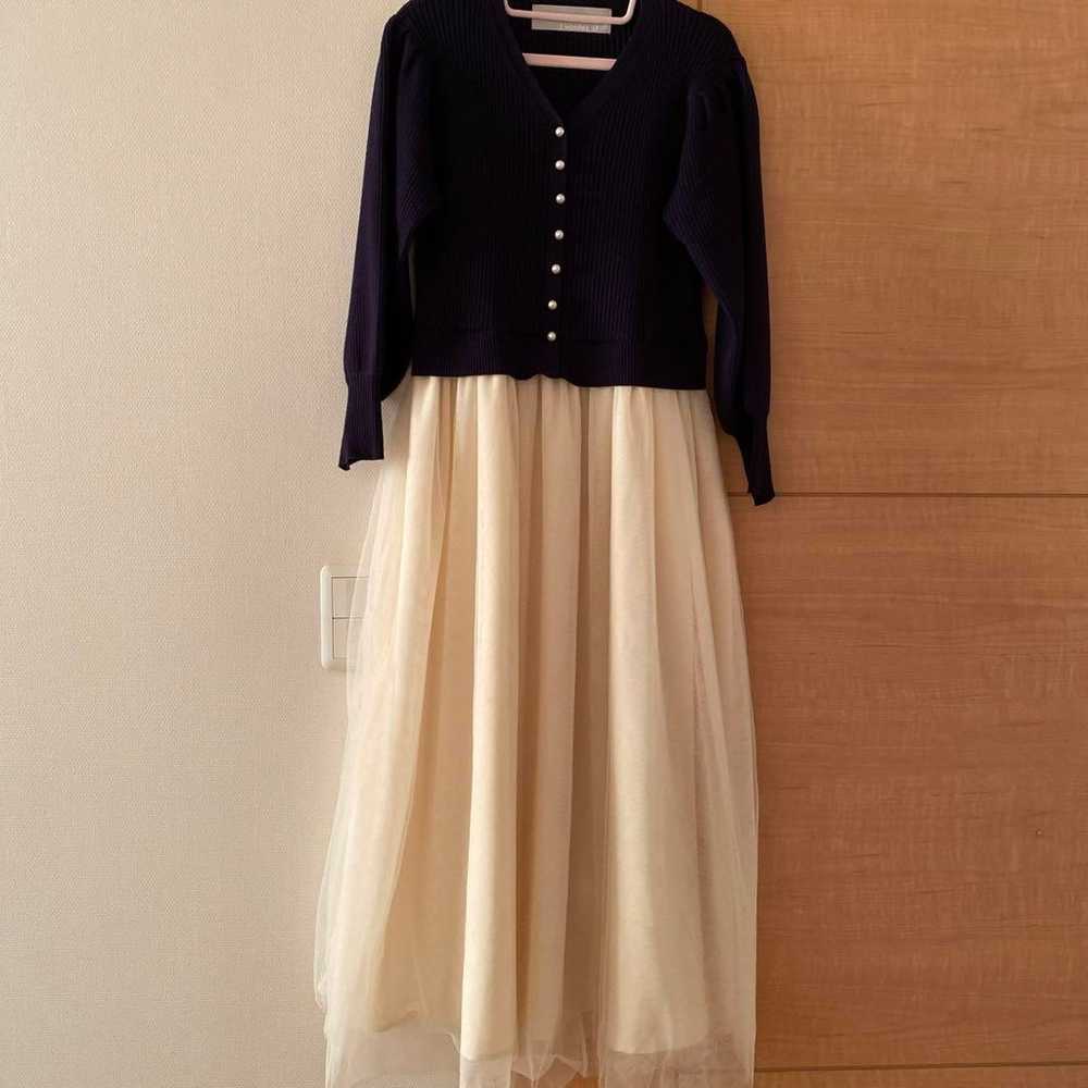 ⭐️Excellent condition Ginza Maggy knit chiffon dr… - image 1