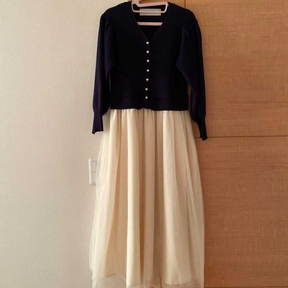 ⭐️Excellent condition Ginza Maggy knit chiffon dr… - image 6