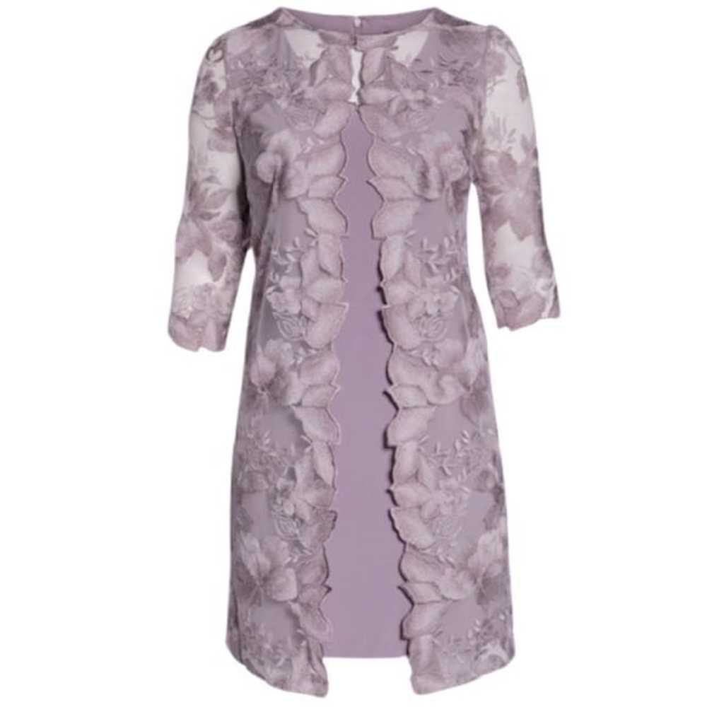 Alex Evenings Embroidered Lace Mock Jacket Cockta… - image 2