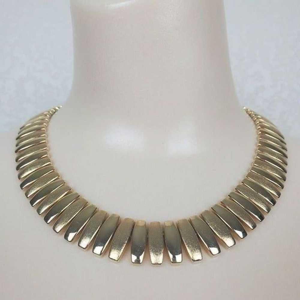 Napier Vintage Gold Tone Textured Smooth Matte Ch… - image 10