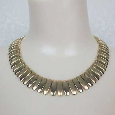 Napier Vintage Gold Tone Textured Smooth Matte Ch… - image 1