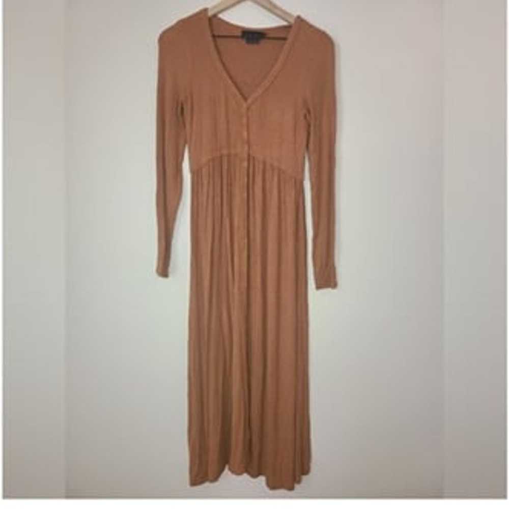 Camel Brown HATCH softest rib nursing dress - image 2