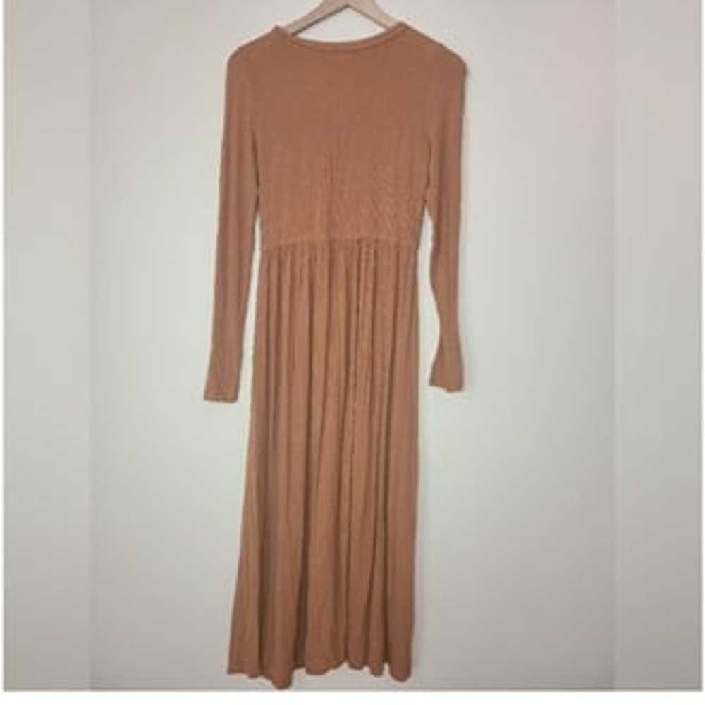 Camel Brown HATCH softest rib nursing dress - image 3