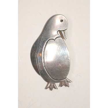 Sterling Silver 925 Mexico TC-67 Penguin Brooch P… - image 1