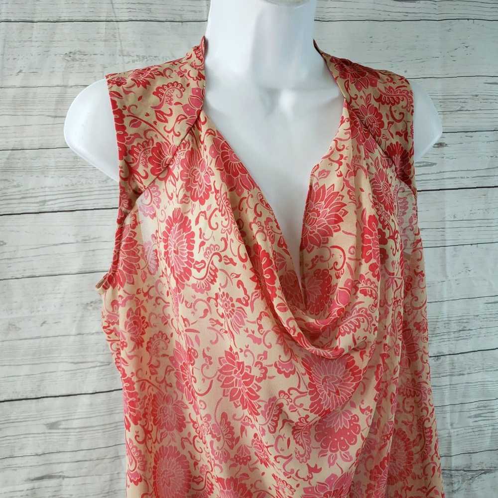 Vintage Vita Blouse in Soft Pink and Beige Floral… - image 2