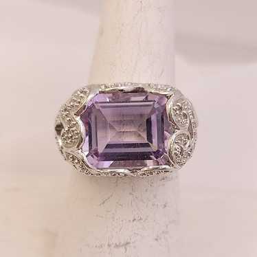 J&T Sterling Silver Purple Ring - image 1