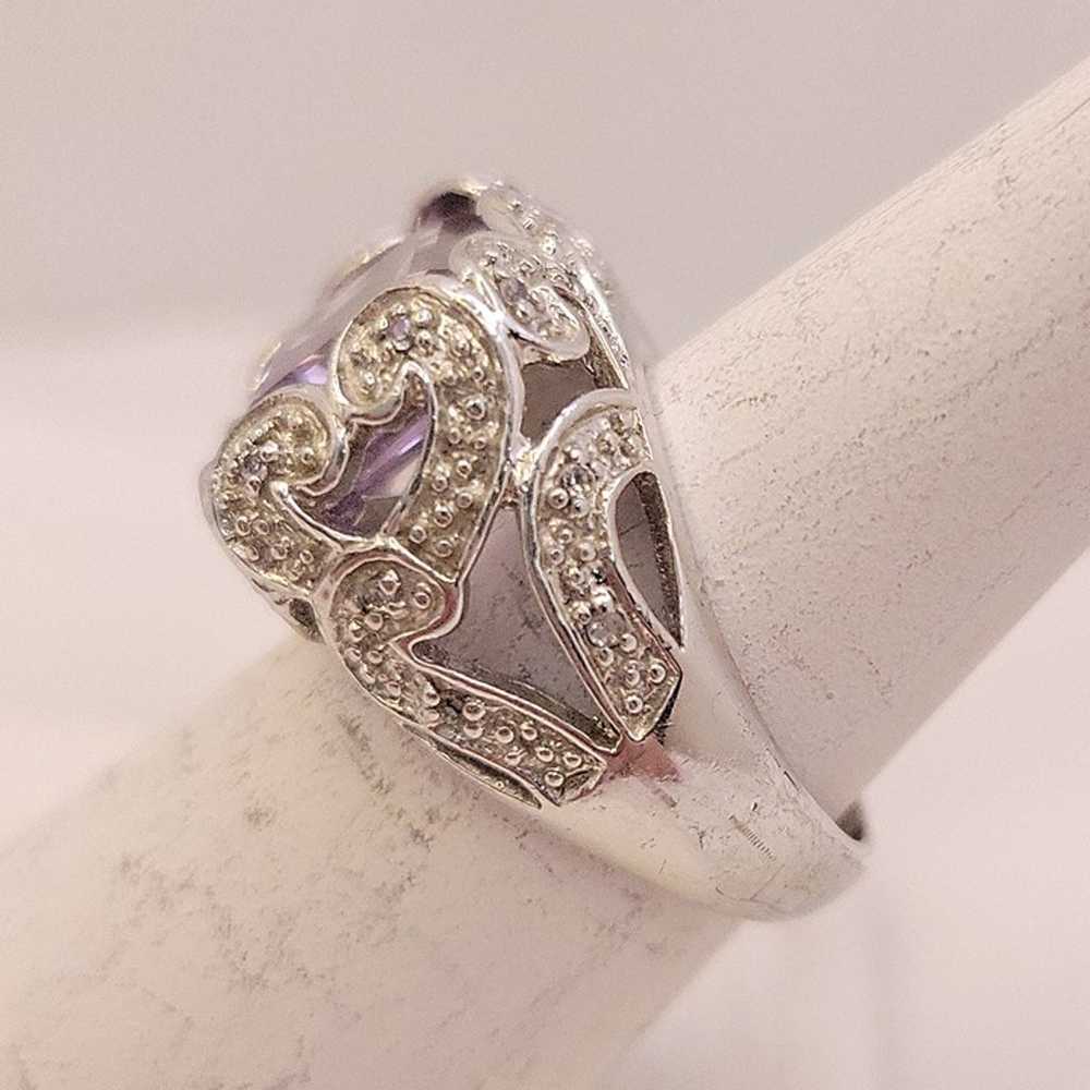 J&T Sterling Silver Purple Ring - image 3