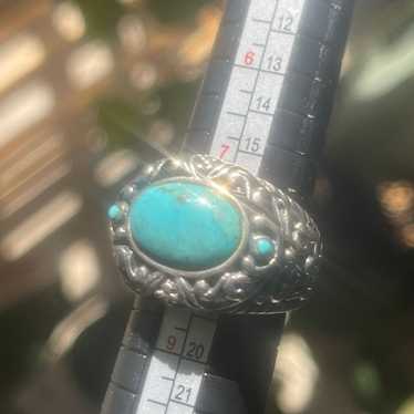 925 Sterling Silver chunky Turquoise Ring