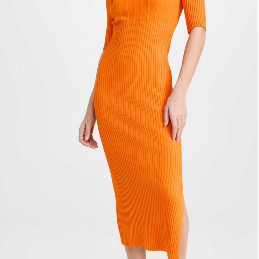 Frame - Ribbed-knit midi dress size M - image 6