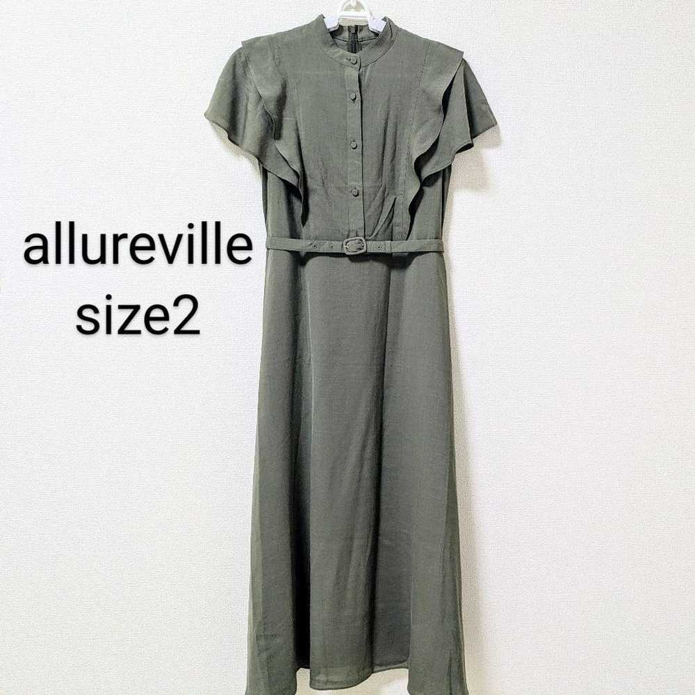 Al Alville Side Frill Short Sleeve One Piece Khak… - image 1