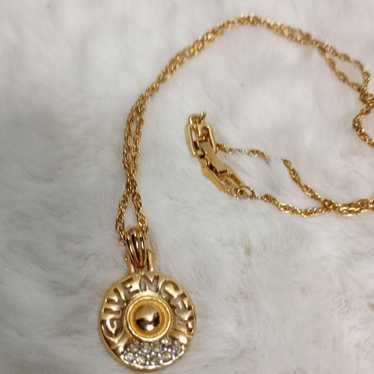 VINTAGE GIVENCHY Necklace Gold Rhinestones - image 1