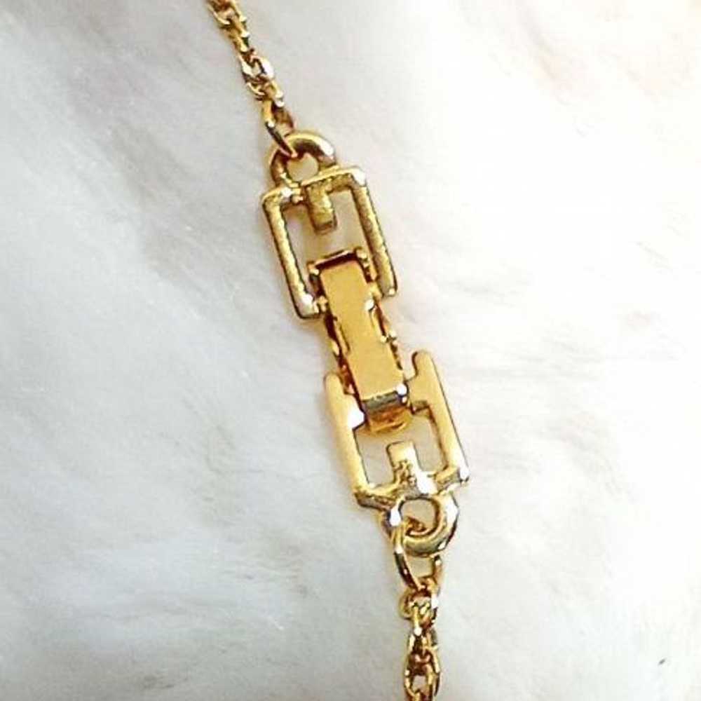 VINTAGE GIVENCHY Necklace Gold Rhinestones - image 3