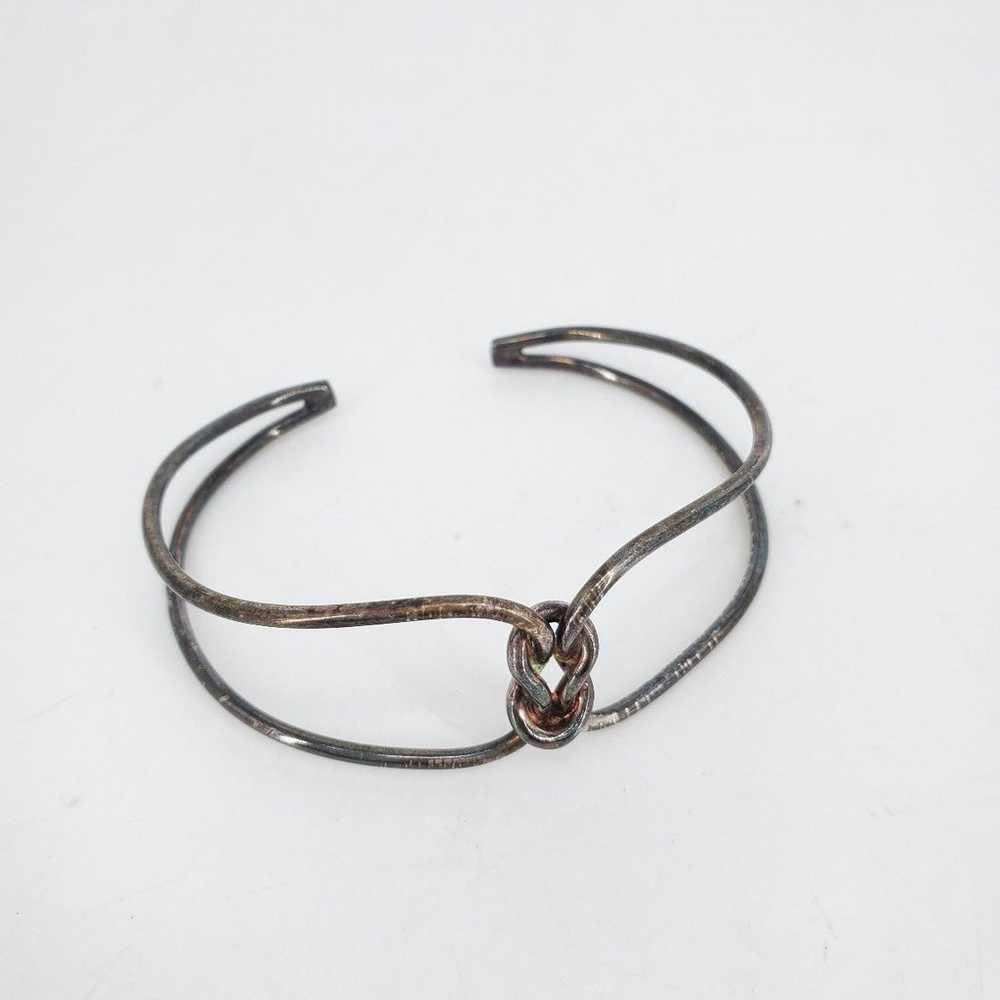 Vintage Sterling Silver Love Me Knot Bracelet 303… - image 1