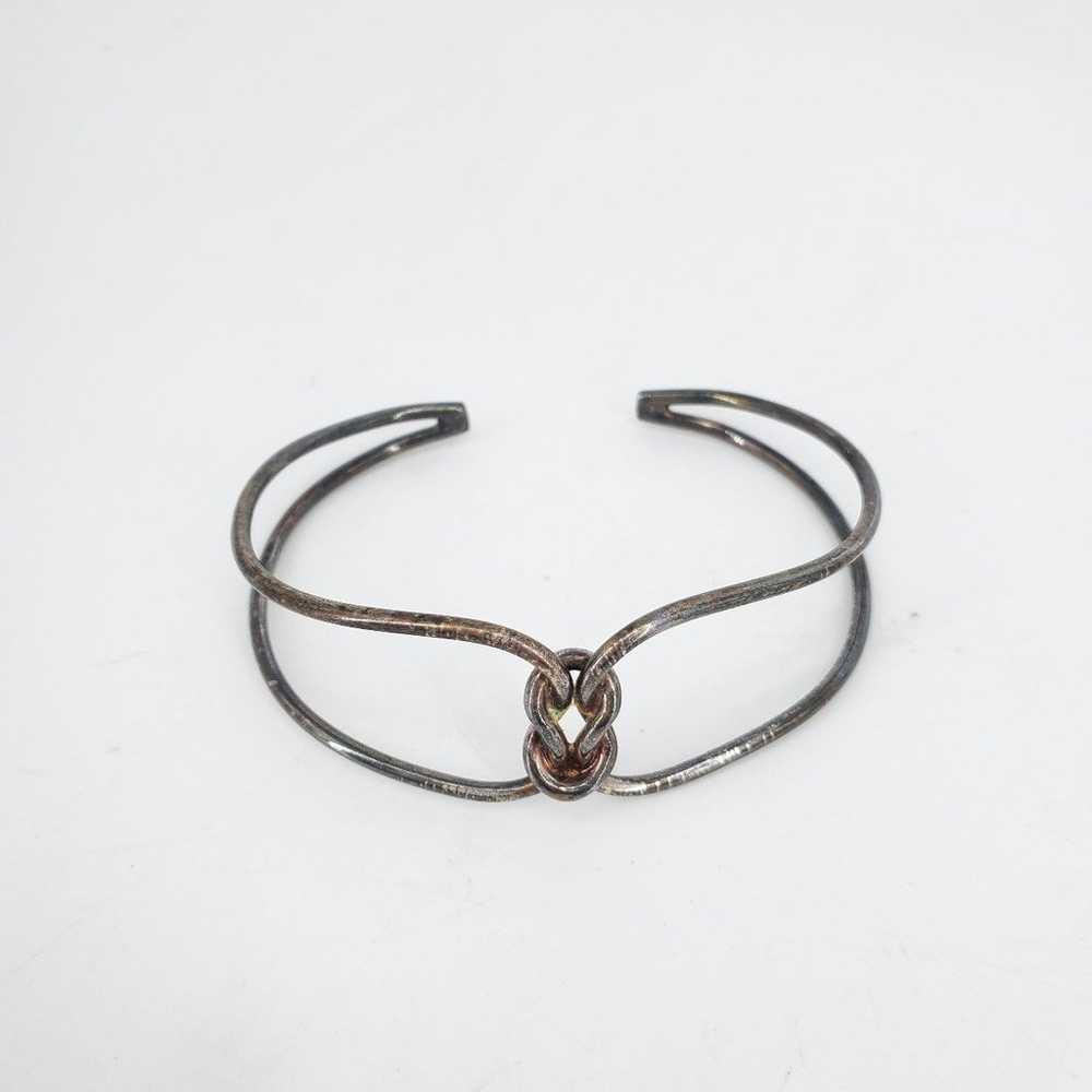 Vintage Sterling Silver Love Me Knot Bracelet 303… - image 2