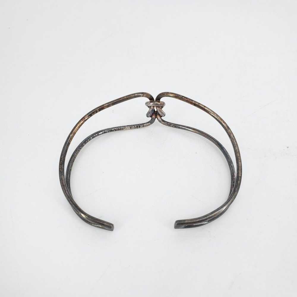 Vintage Sterling Silver Love Me Knot Bracelet 303… - image 4