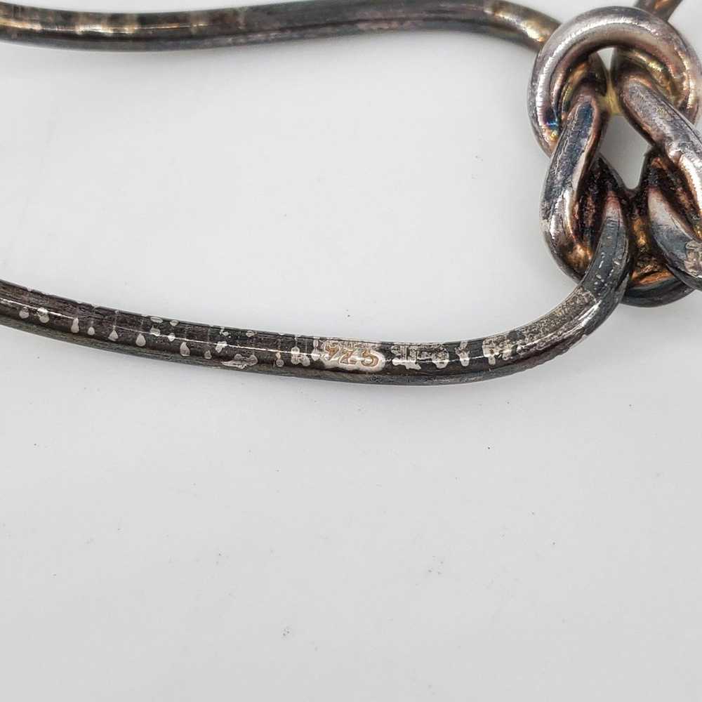 Vintage Sterling Silver Love Me Knot Bracelet 303… - image 5