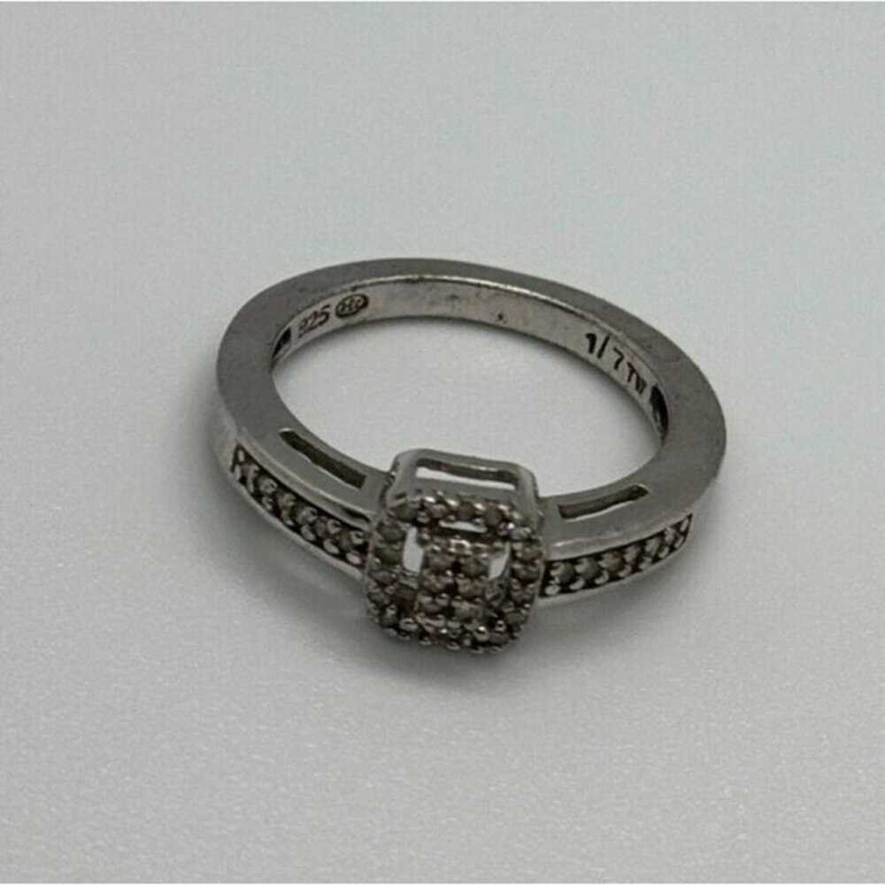 925 STERLING SILVER WHITE SAPPHIRE RING SIZE 6 - image 7