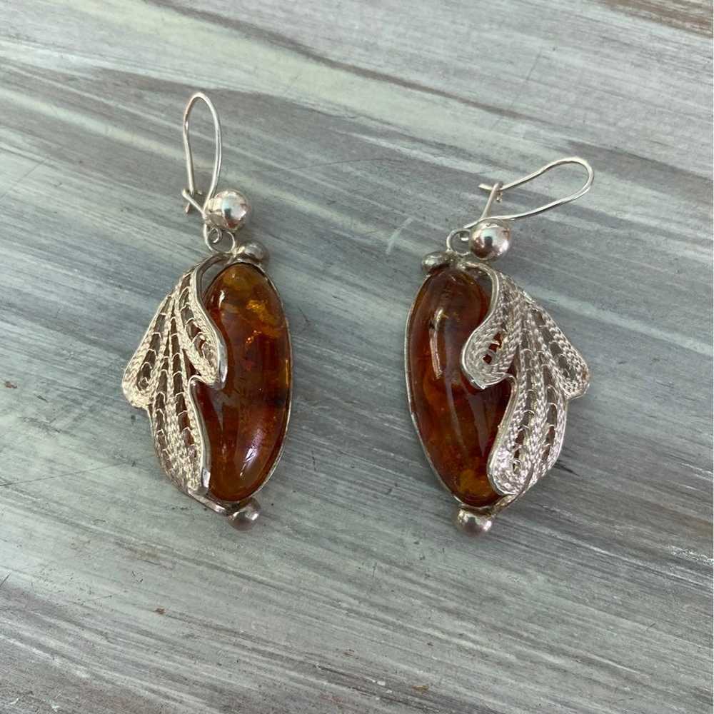 Vintage Baltic Amber Earrings - image 1