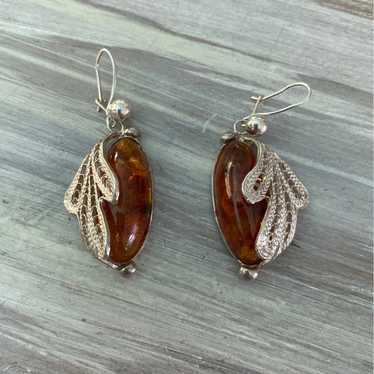 Vintage Baltic Amber Earrings - image 1