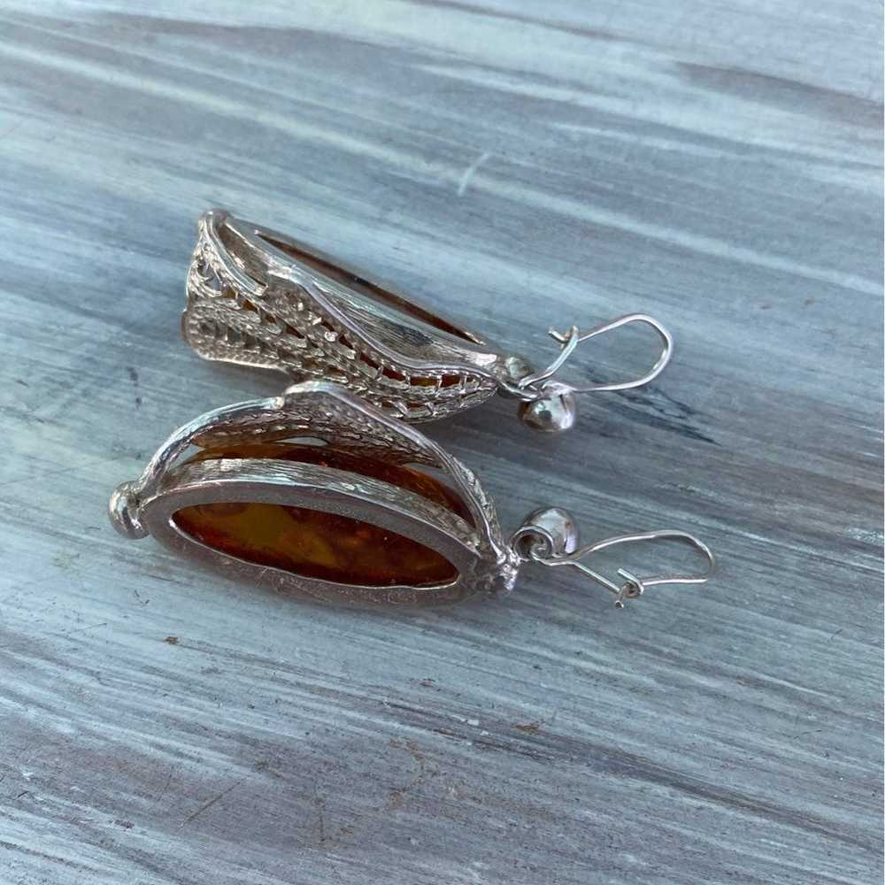 Vintage Baltic Amber Earrings - image 4