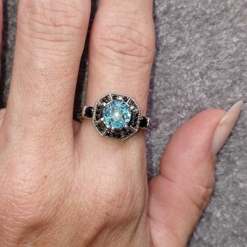 Apatite and Black Spinel Ring - image 1