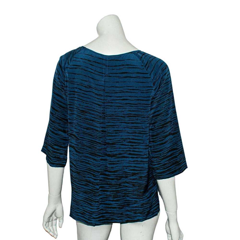 Vince VINCE 100% Silk Blouse Blue stripe print Wo… - image 2