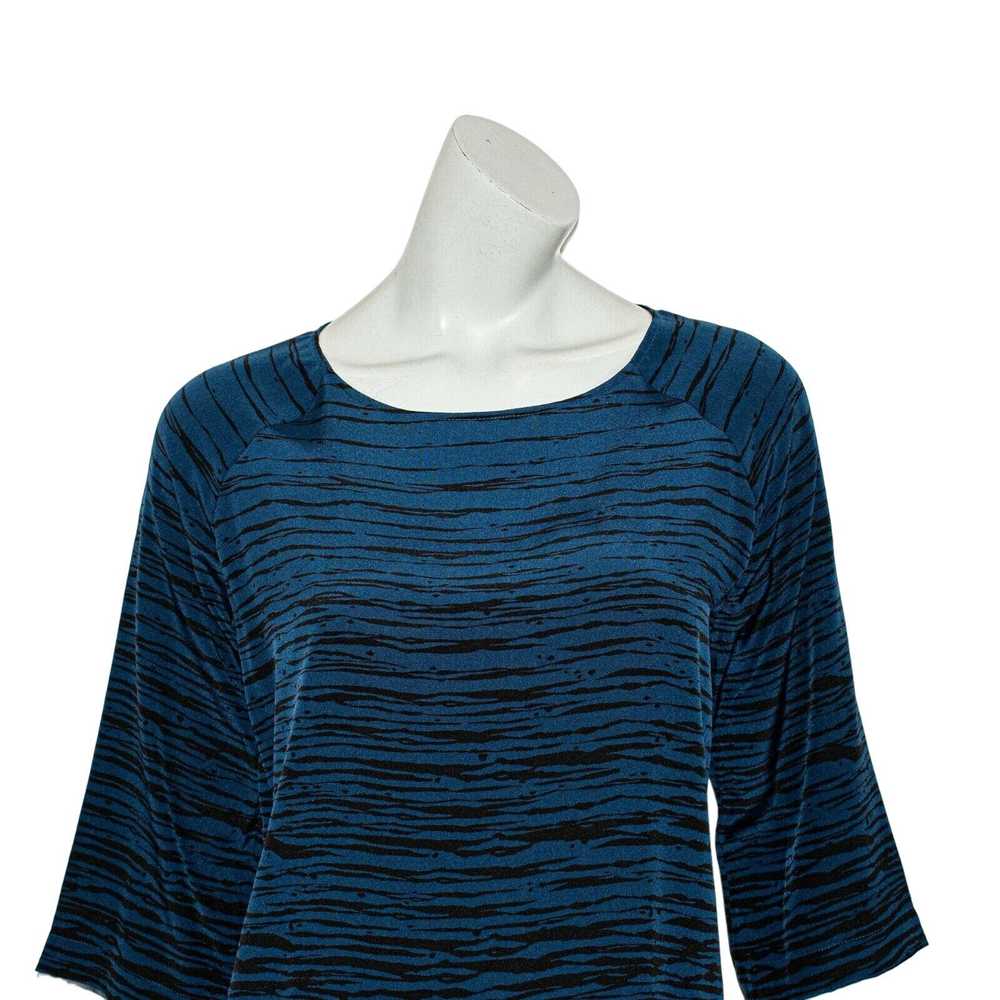 Vince VINCE 100% Silk Blouse Blue stripe print Wo… - image 7