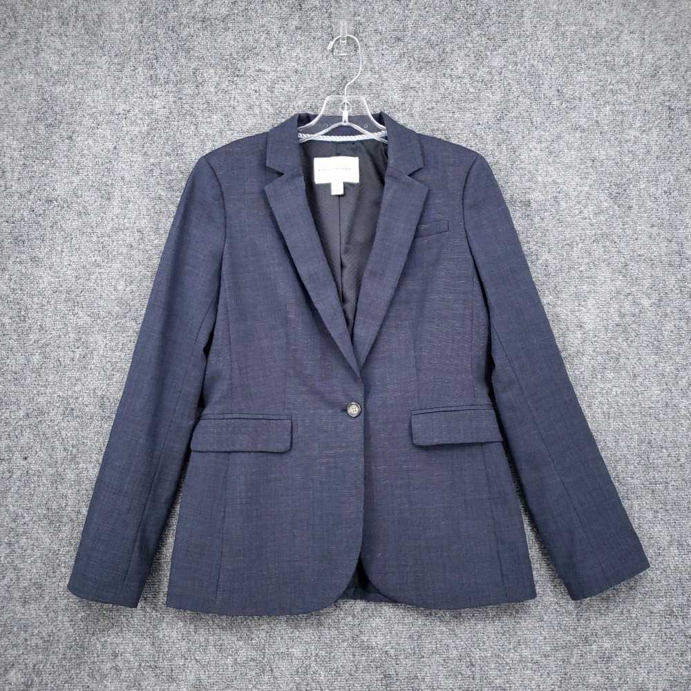 Banana Republic Navy Blue Wool Blend One Button S… - image 1