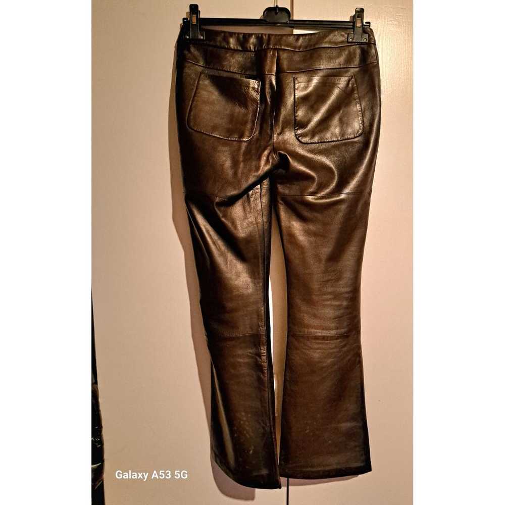 Max Mara 's Leather straight pants - image 3