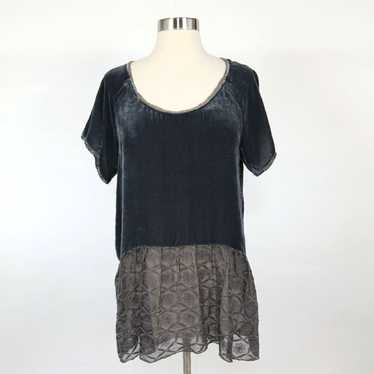 Johnny Was Womens Small Velvet Lace Gray Boho Chi… - image 1