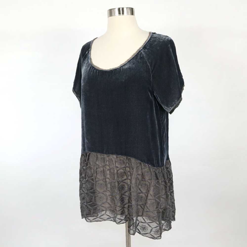 Johnny Was Womens Small Velvet Lace Gray Boho Chi… - image 4