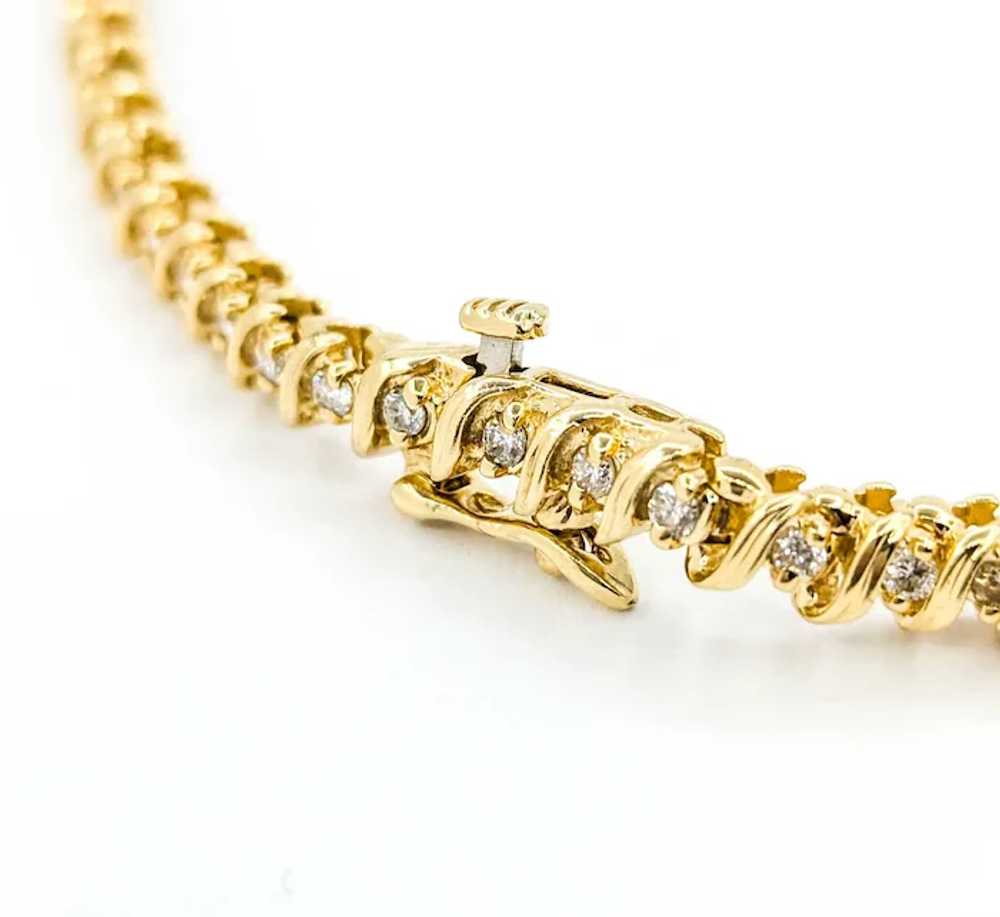 Diamond Tennis Necklace in 14k Yellow Gold - image 10