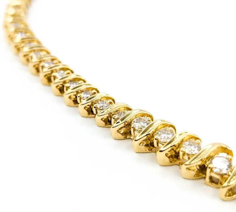 Diamond Tennis Necklace in 14k Yellow Gold - image 6