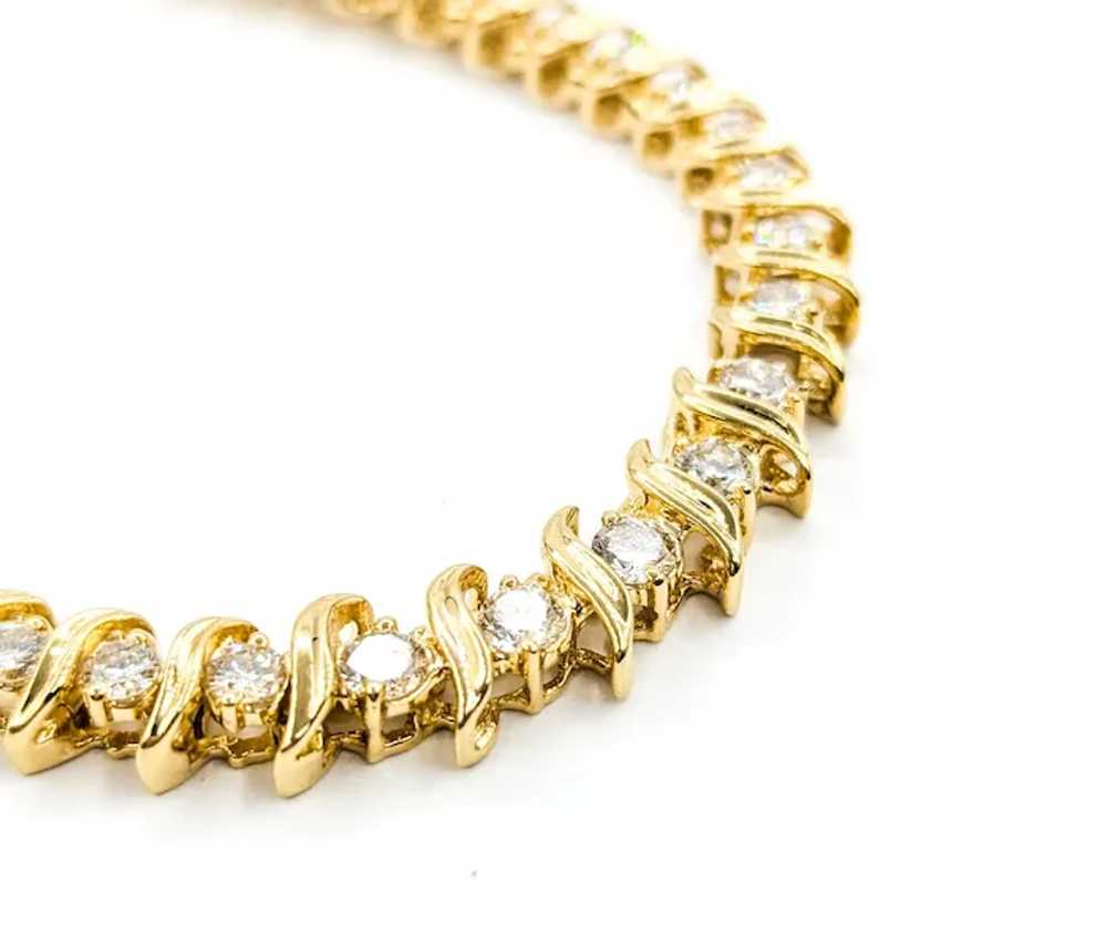 Diamond Tennis Necklace in 14k Yellow Gold - image 8