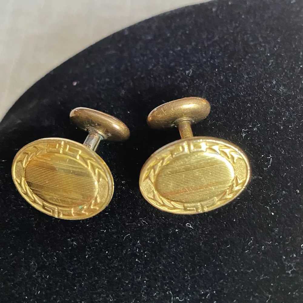 Edwardian Gold Filled Cuff Links - image 10