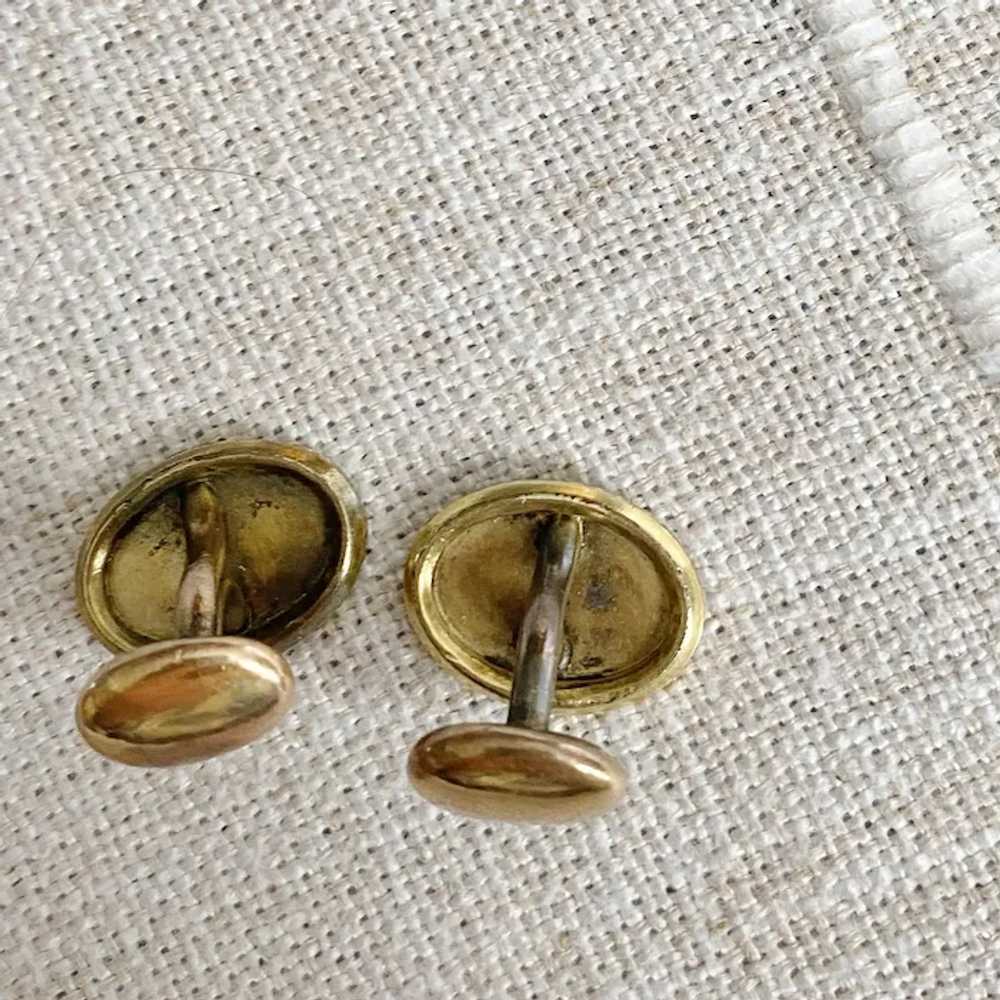 Edwardian Gold Filled Cuff Links - image 11