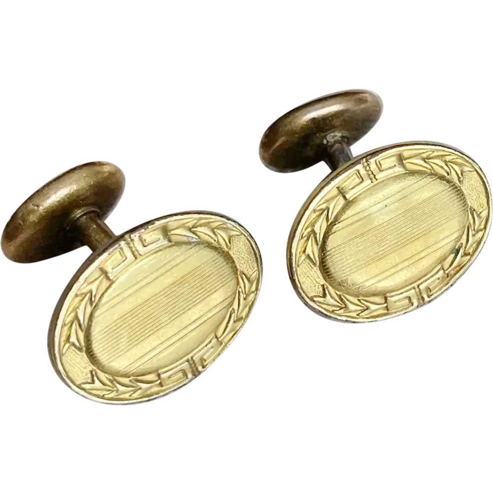 Edwardian Gold Filled Cuff Links - image 1