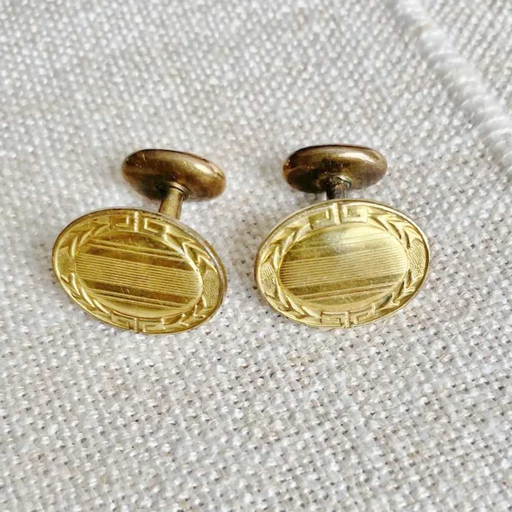 Edwardian Gold Filled Cuff Links - image 3